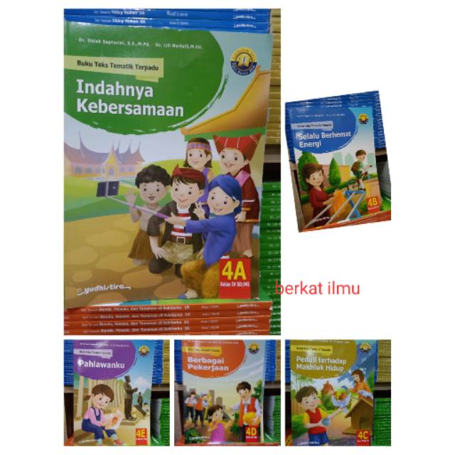 Jual Buku Teks Tematik Terpadu Kelas 4 ABCDE SD Shopee Indonesia