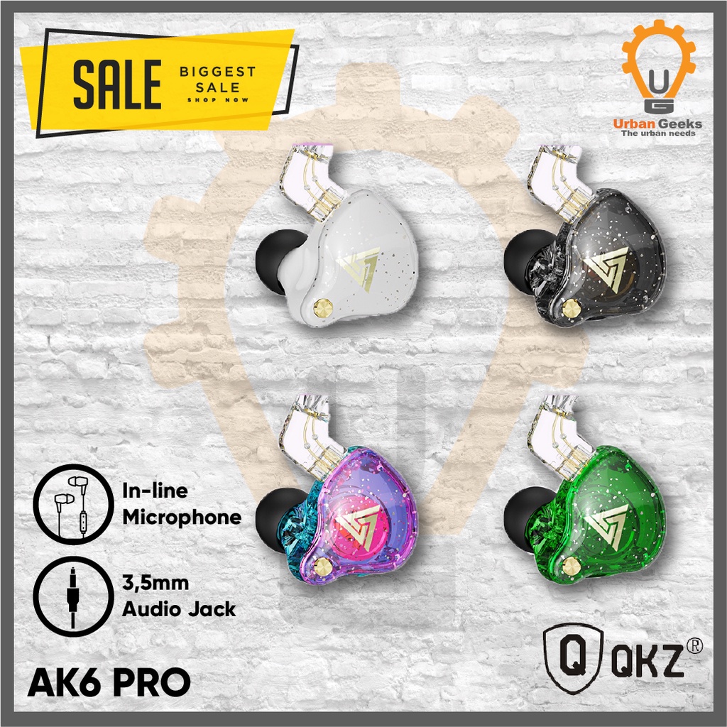 Jual QKZ AK6 Pro Detachable Cable Sport Earphone With Mic Shopee