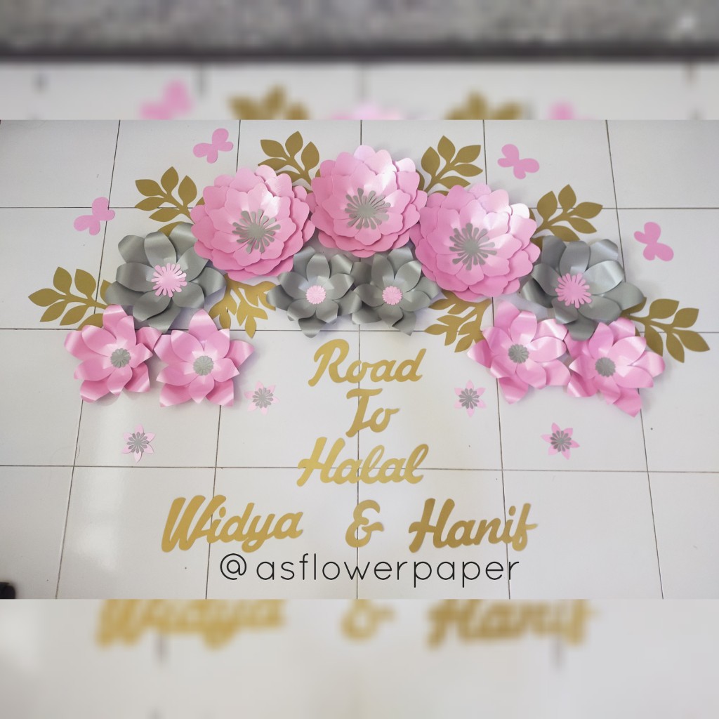 Jual Ready Paper Flower Dekorasi Lamaran Tunangan Wedding Dan