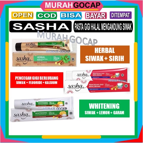 Jual Siwak Pasta Gigi SASHA Herbal Siwak Sirih Odol Pencegah Gigi