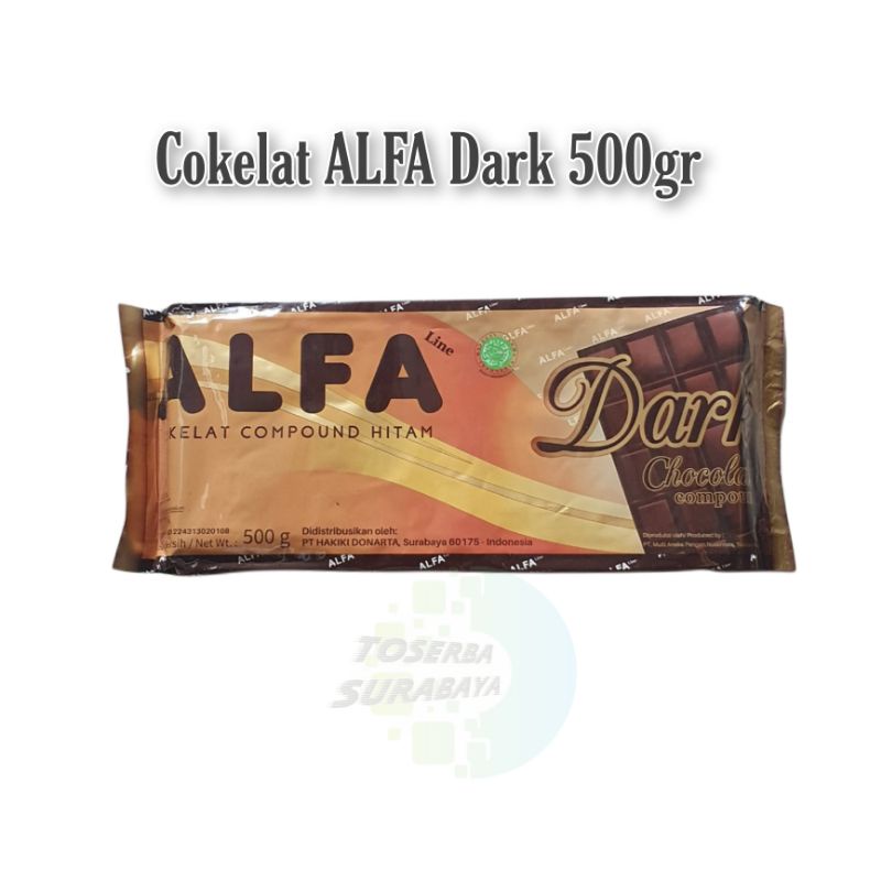 Jual Cokelat ALFA Dark Kemasan 500gr Coklat Batang Coklat Shopee