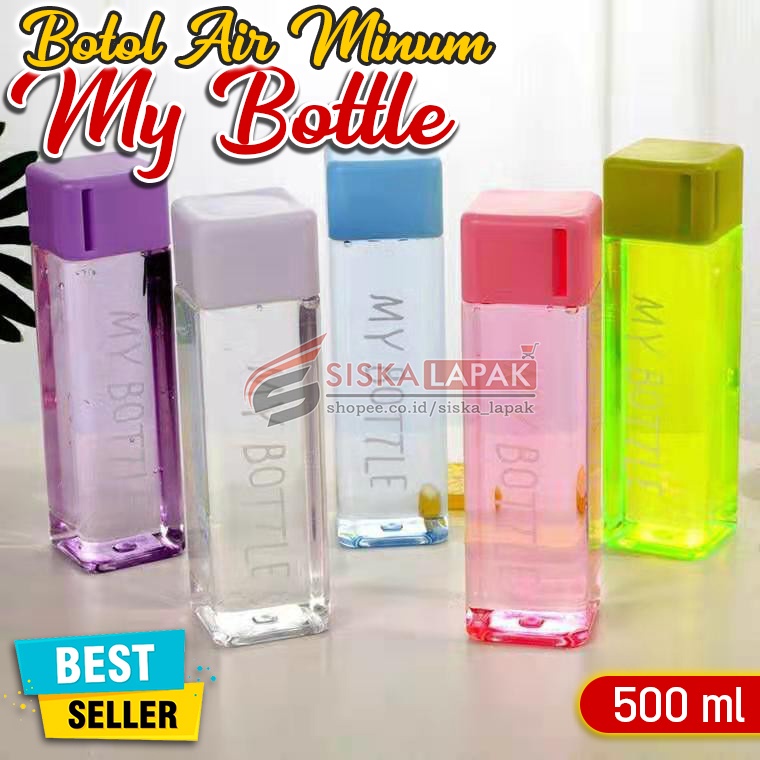 Jual Botol Air Minum My Bottle Kotak Botol Minum Plastik 500ml