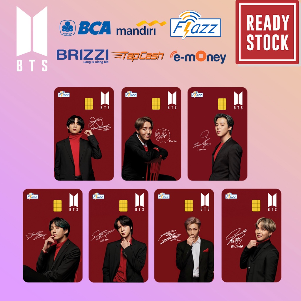 Jual BTS ARMY CUSTOM NAMA Emoney Mandiri Flazz BCA Gen 2 Brizzi Tapcash