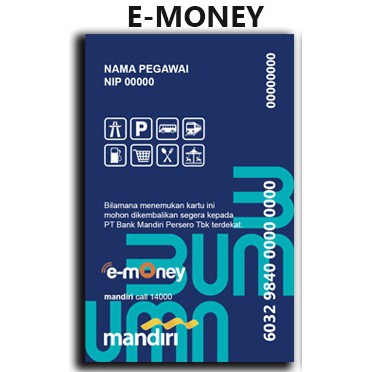 Jual Cetak Idcard Emoney BUMN Terbaru Name Tag Id Card Baru GLOSSY