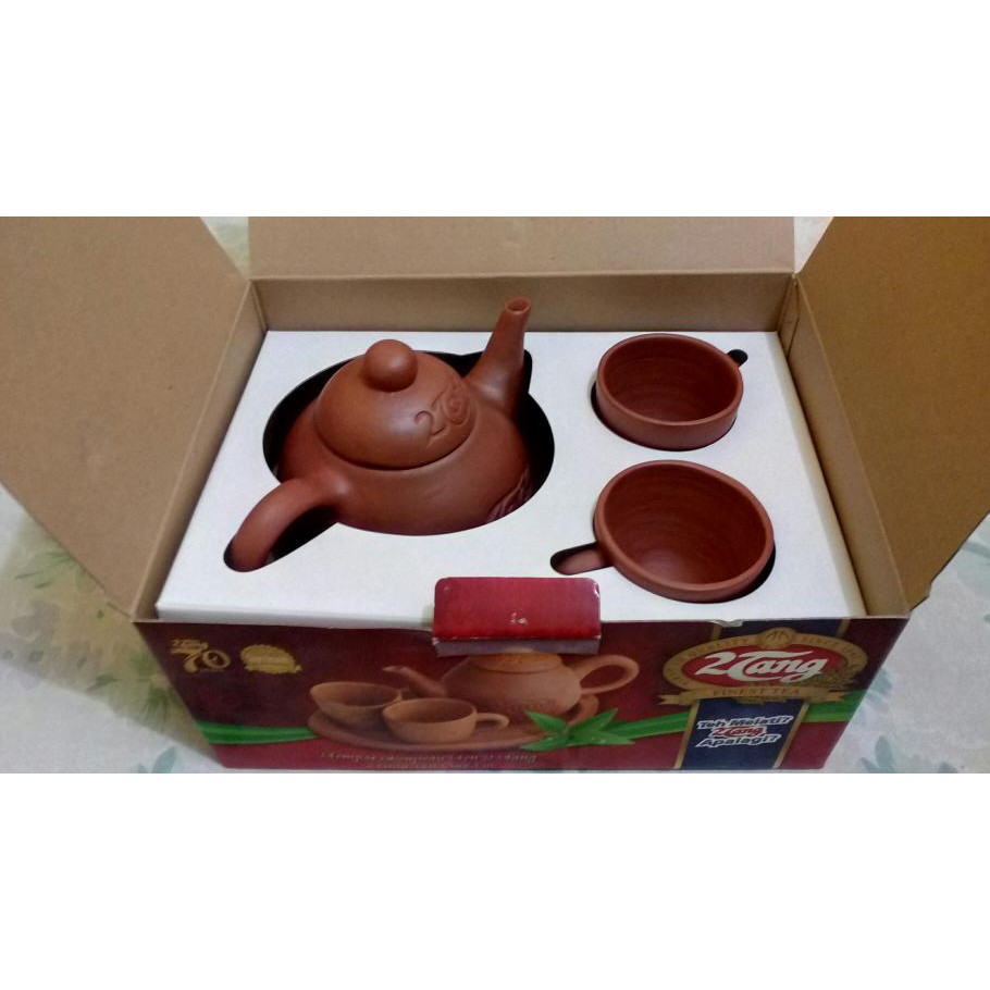 Jual Teh Tegal Teh 2 Tang Poci Tanah Liat Gelas 2 Buah Shopee Indonesia