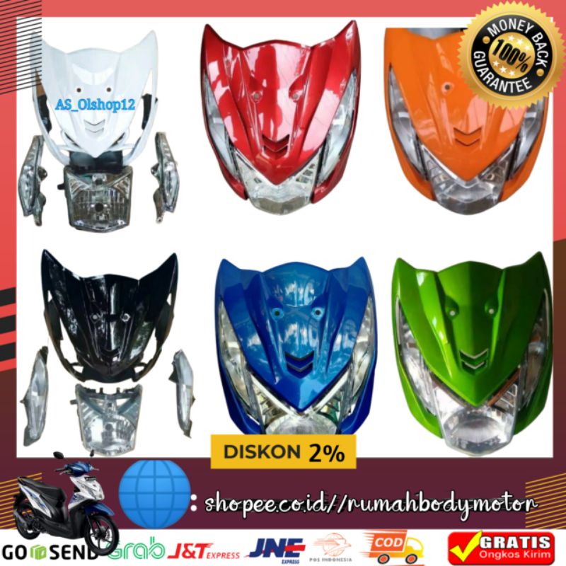 Jual Honda Beat Fi Tameng Cover Depan Headlamp Reflektor Lampu Sen