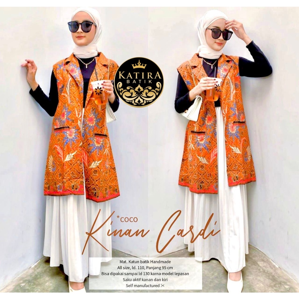 Jual CARDI KINAN BATIK KARDIGAN OUTER BATIK CANTIK SERAGAM KANTOR PESTA