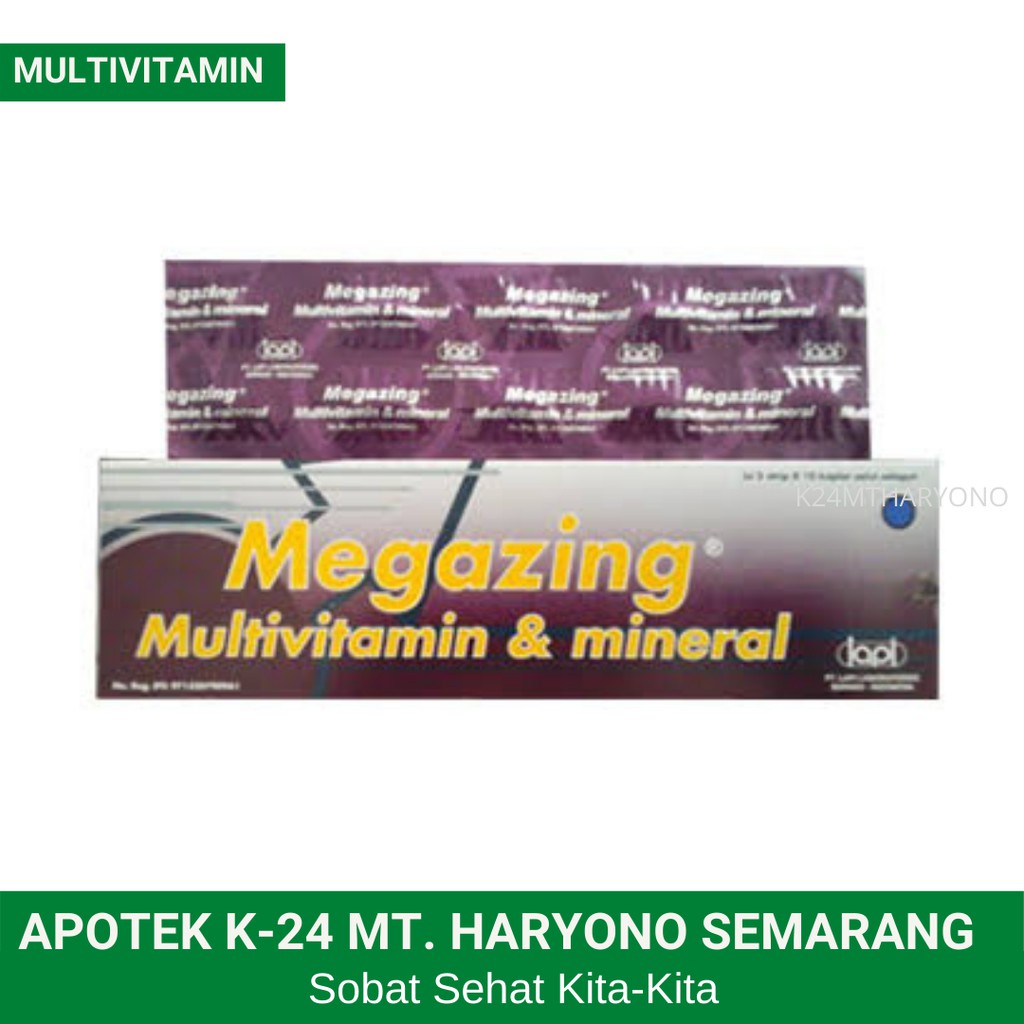 Jual Megazing Strip Isi Tablet Multivitamin Dan Mineral Shopee