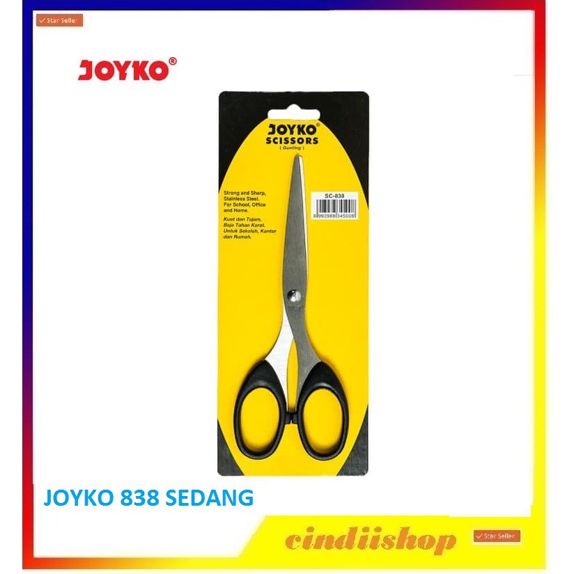 Jual Gunting SEDANG Joyko Sc 838 Scissor Alat Potong Ukuran Tanggung