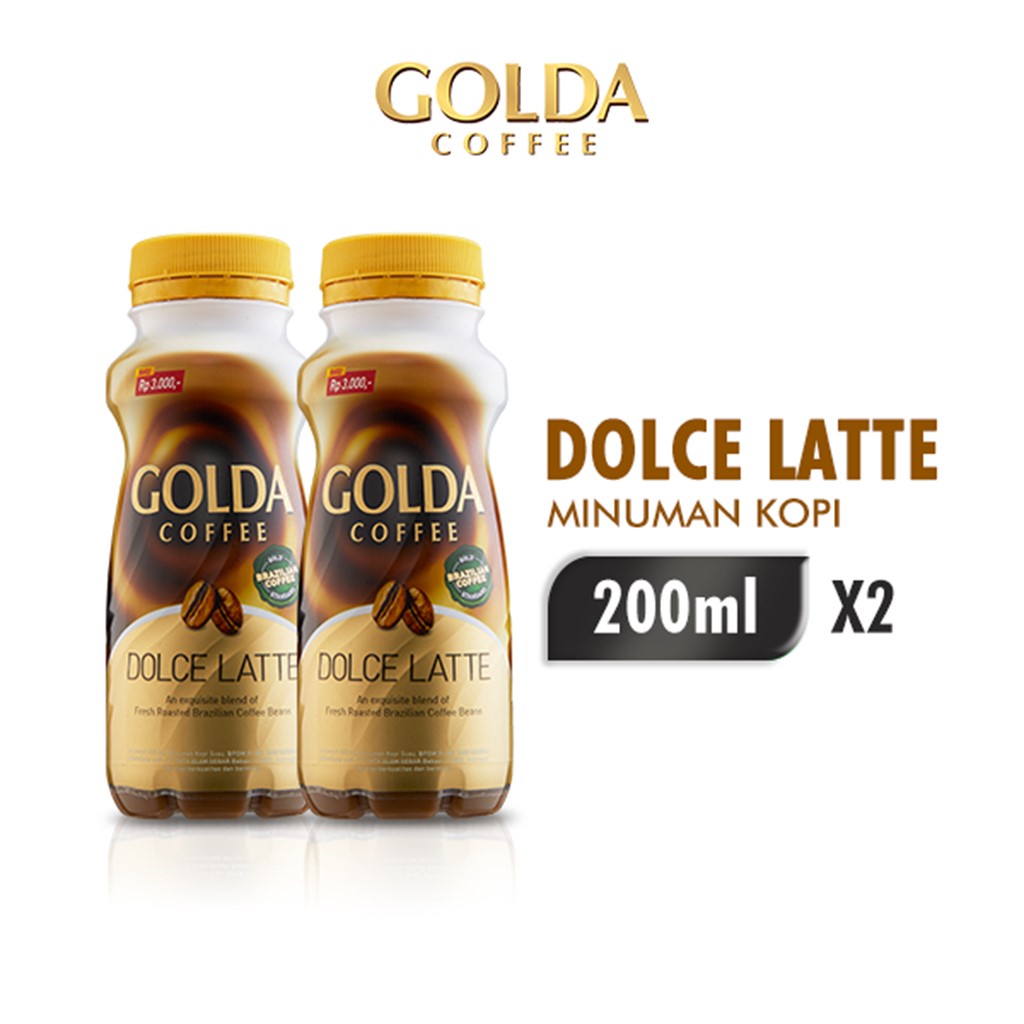 Jual Golda Coffee Dolce Latte Botol 200 Ml X2 Shopee Indonesia