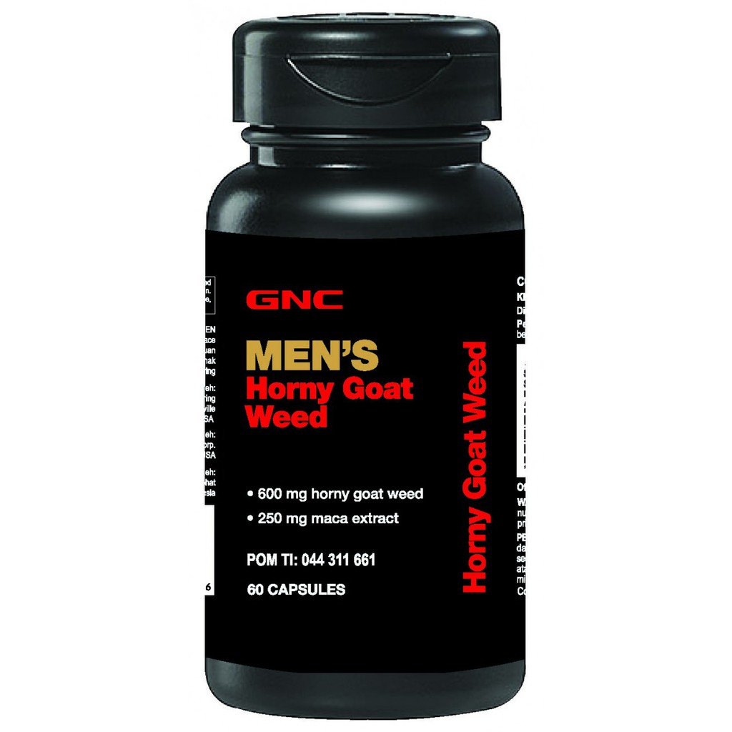 Jual Horny Goat Weed GNC 60 Kapsul Pengiriman Khusus Via JNE Shopee