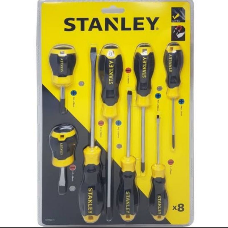 Jual Obeng Set Stanley STMT66673 Cushion Grip S Driver Set 8pc