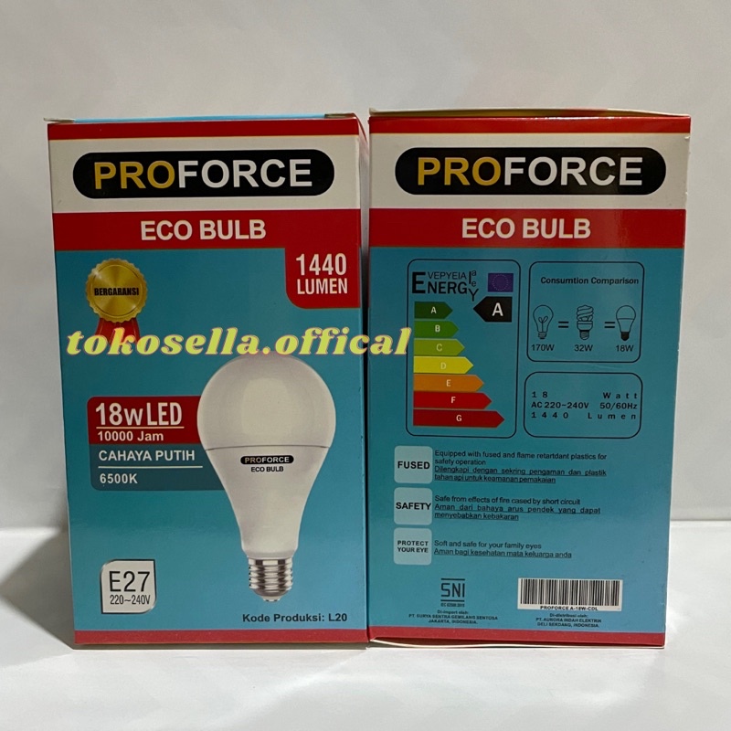 Jual Lampu LED Proforce Eco Bulb 18w 1440 Lumen Shopee Indonesia