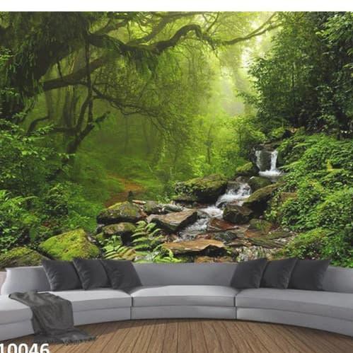 Jual Photowall Mural Dinding Wallpaper Mural Natural Hutan Hijau D