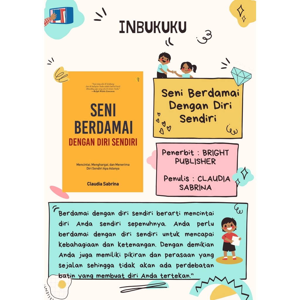 Jual Buku Kepribadian SENI BERDAMAI DENGAN DIRI SENDIRI Claudia