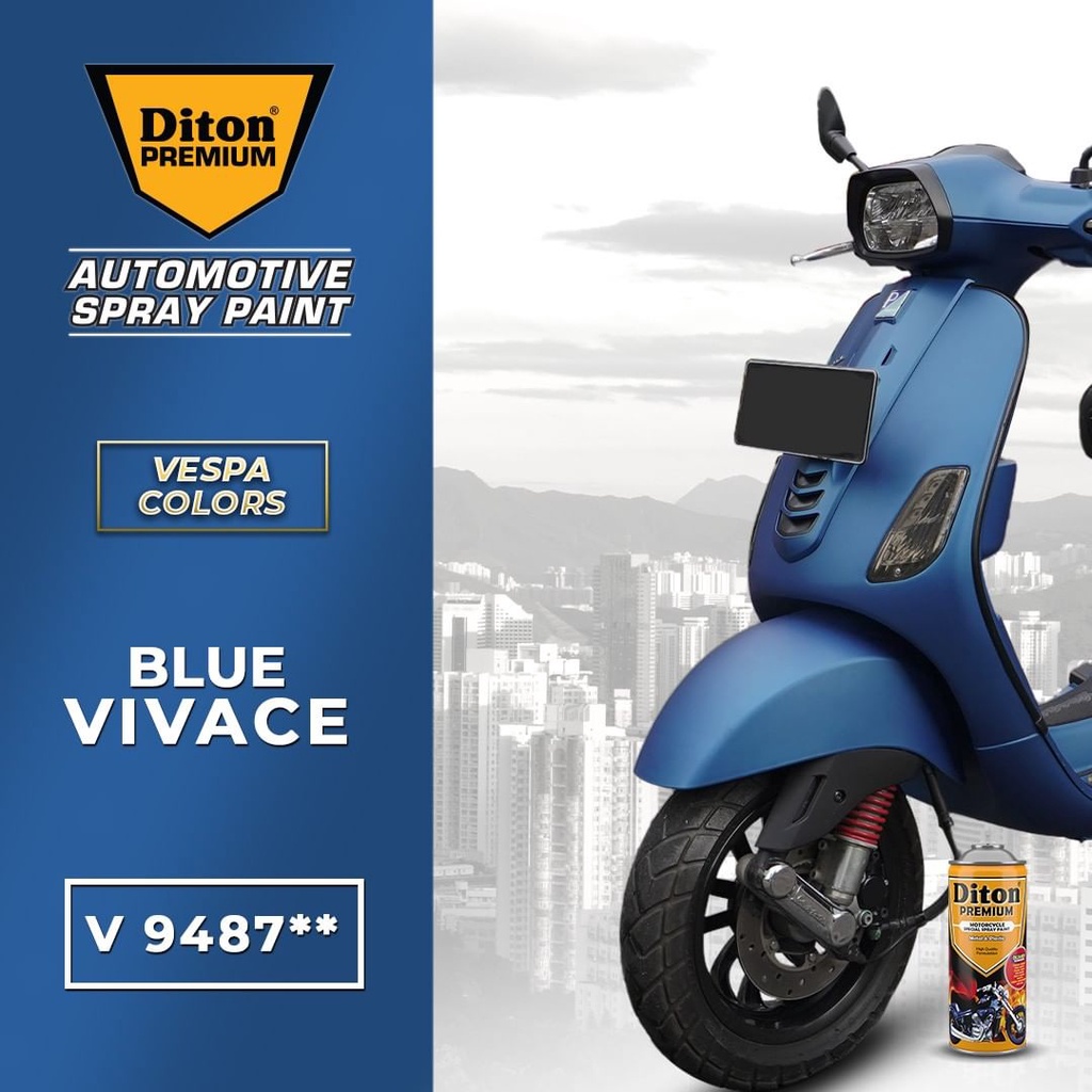 Jual Cat Semprot Diton Premium Vespa Colors Blue Vivace V