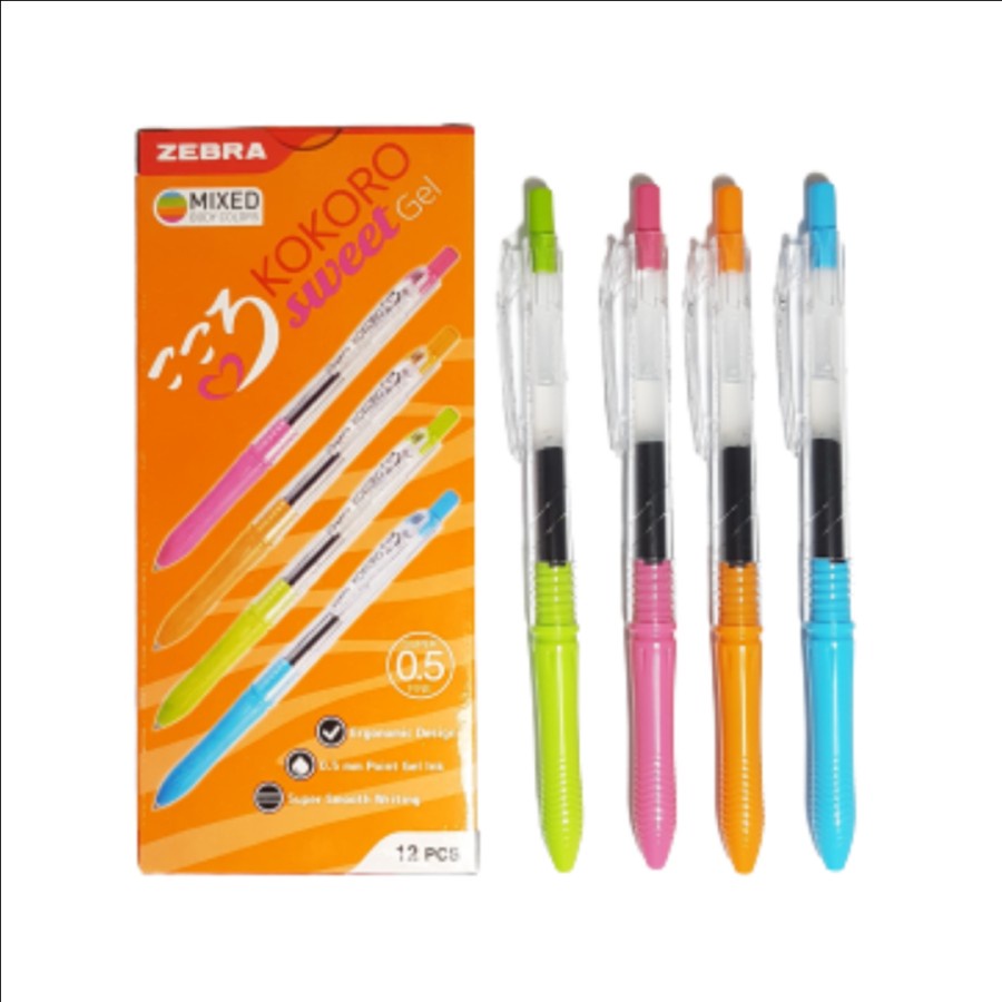 Jual PULPEN BALLPOINT GEL ZEBRA KOKORO 0 5 Shopee Indonesia