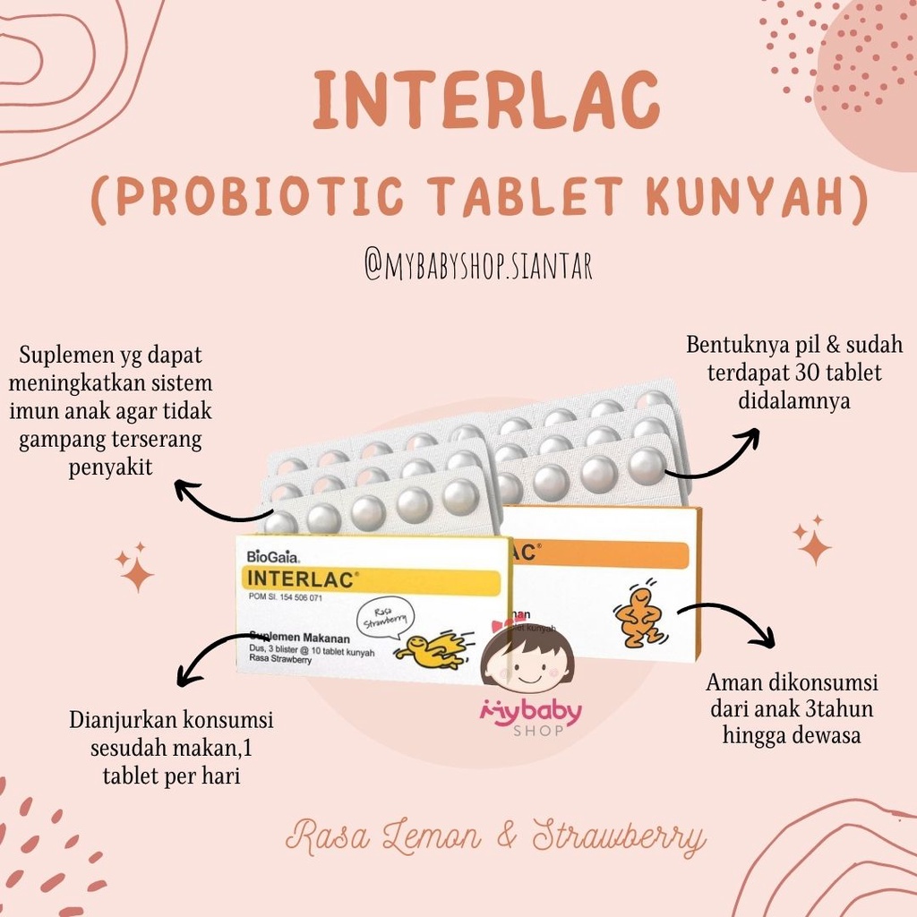 Jual Interlac Tablet Kunyah Isi Tablet Shopee Indonesia