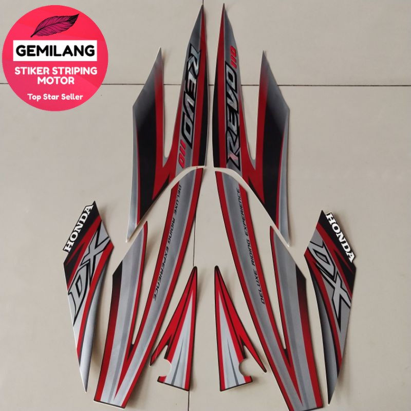 Jual Original Asli Striping Decal Polet Sticker Honda Revo Cw Dx