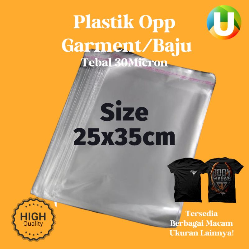 Jual Isi 100Pcs PLASTIK OPP 25x35 3cm LEM Perekat Bening Pakaian Hem