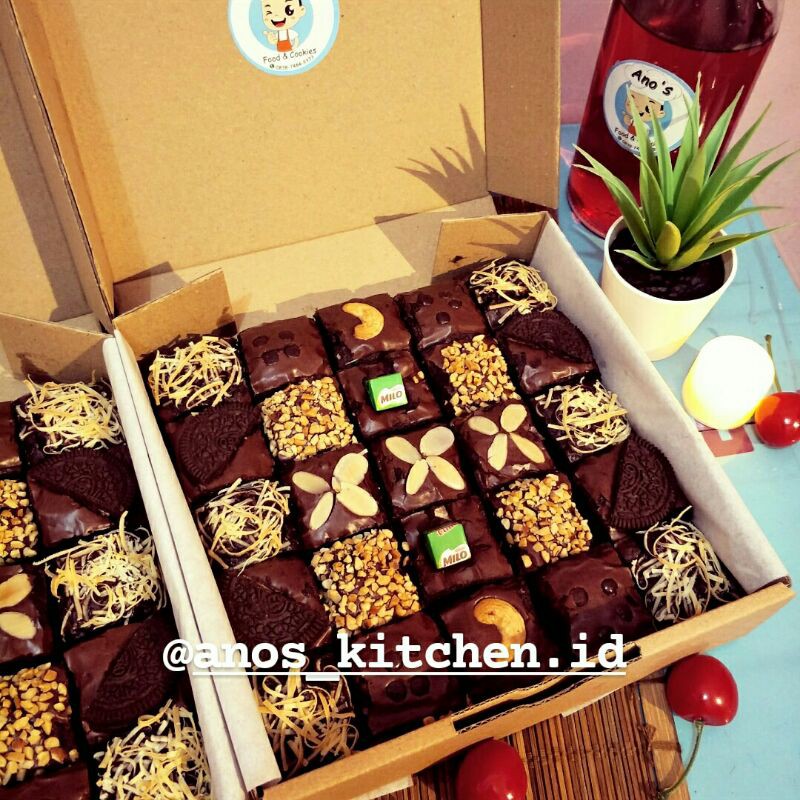 Jual Brownies Fudgy Dark Cokelat Skat Isi Pcs Khusus Buat Penggila