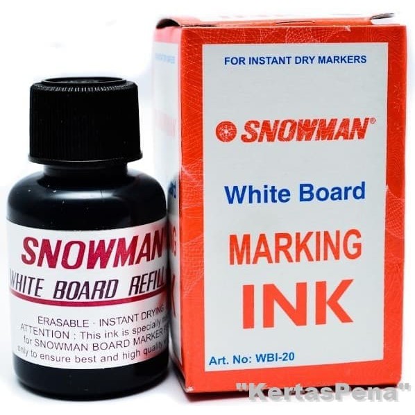 Jual Snowman Whiteboard Marker Ink Tinta Isi Ulang Spidol Wbi