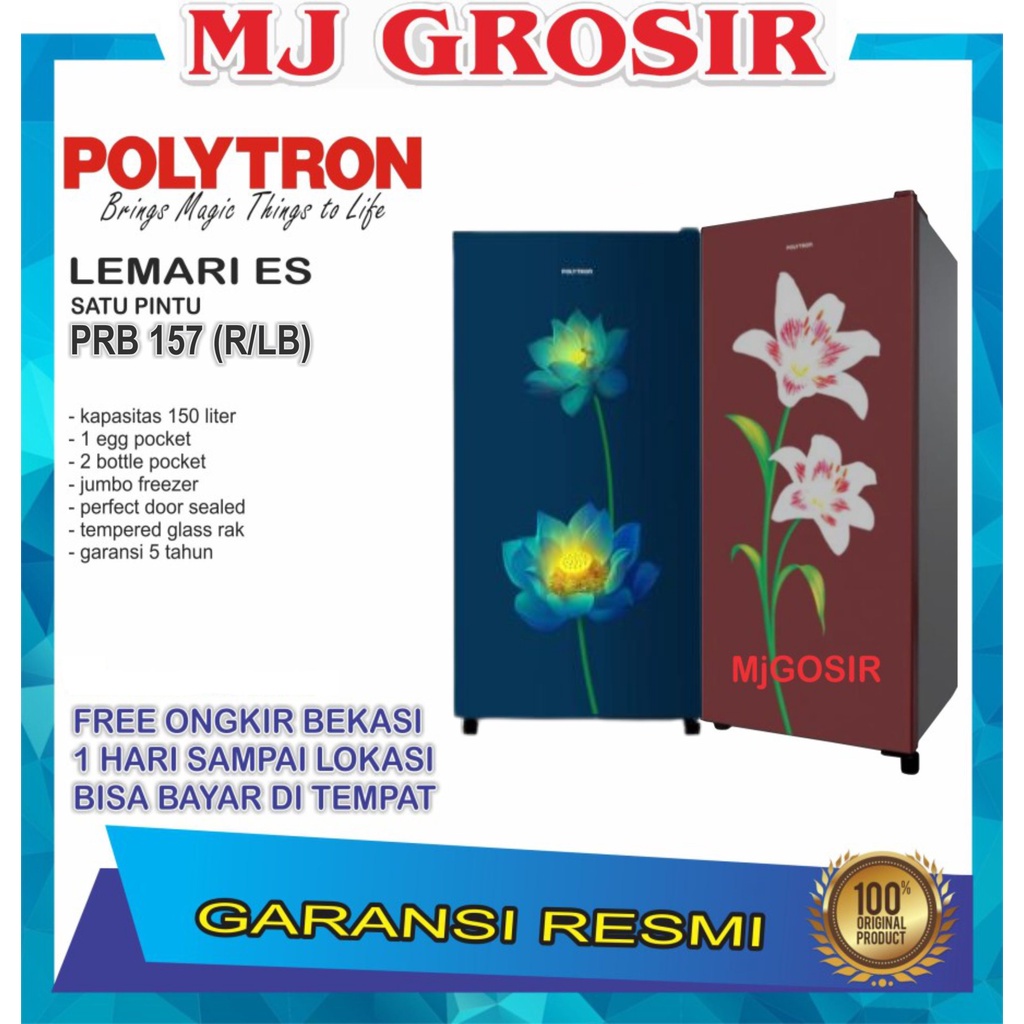 Jual KULKAS POLYTRON PRB 157 LEMARI ES 1 PINTU PRB157 PRB 157 Shopee