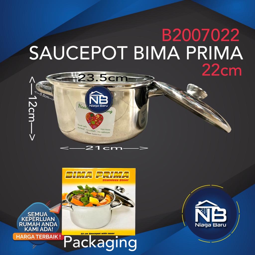 Jual Panci Bima 22cm 2007 Stainless Steel SaucePot Shopee Indonesia