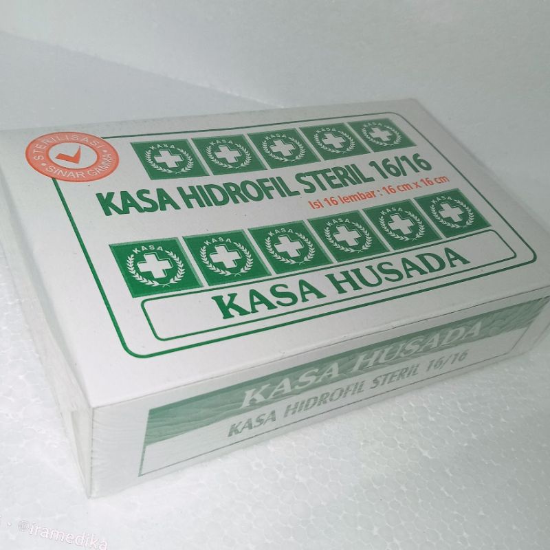 Jual KASA HIDROFIL STERIL 16cm X 16cm HUSADA 16pcs Shopee Indonesia