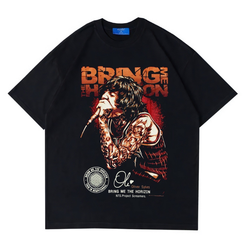 Jual Psycho Crucify Bring Me The Horizon Oversized T Shirt Kaos