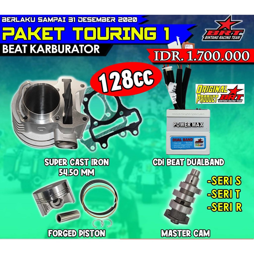 Jual Paket Brt Honda Beat Karbu Scoopy Blok Cylinder Cc Bore Up Cdi