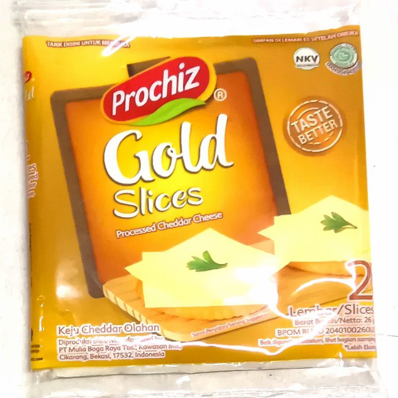 Jual Prochiz Gold Slices Keju Lembar Isi 2 Pcs Shopee Indonesia