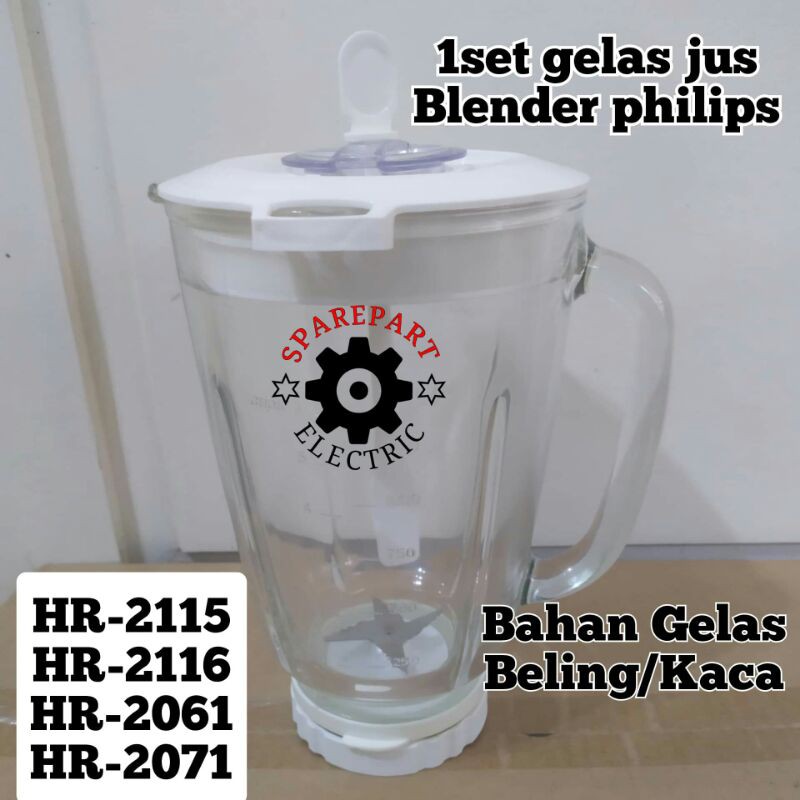 Jual FULLSET GELAS PISAU JUS BLENDER PHILIPS HR 2116 2115 2061 2071