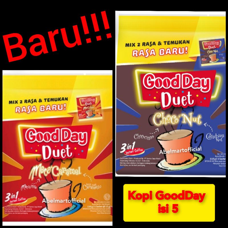 Jual Kopi GoodDay Duet Isi 5 X 22 Gr GoodDay Duet Choco Nut GoodDay