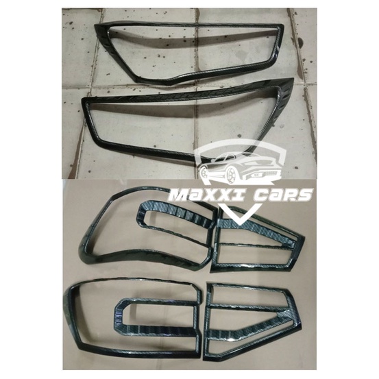 Jual Paket Garnish Lampu Depan Lampu Belakang Carbon Toyota Raize MC