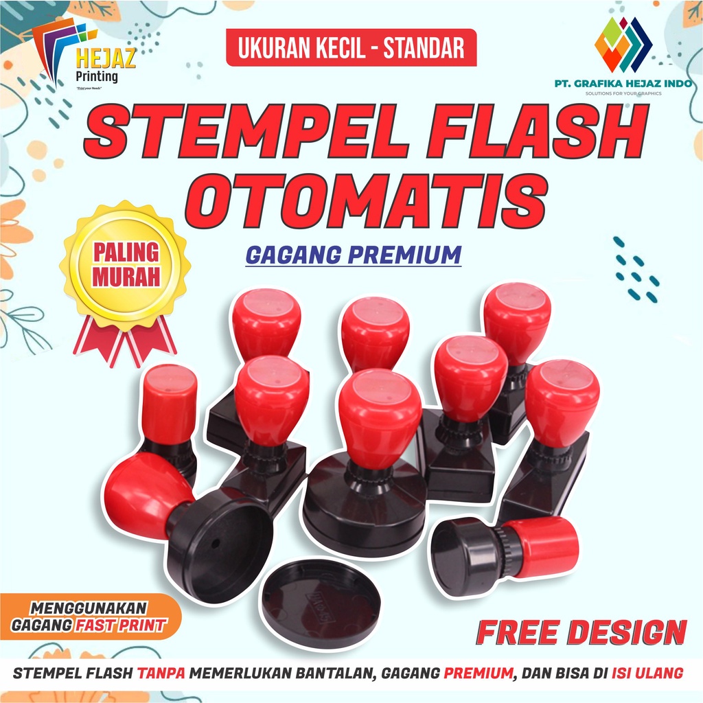 Jual Stempel Flash Otomatis Warna Ukuran Custom Desain Suka Suka