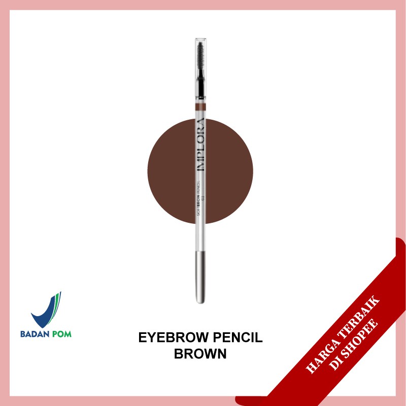 Jual IMPLORA Eye Brow Pencil 2 IN 1 SOFT BROW PENSIL SERUTAN