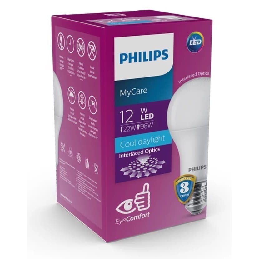 Jual Lampu Led Bulb Philips MyCare 4W 6W 8W 10W 12W E27 A60 Shopee