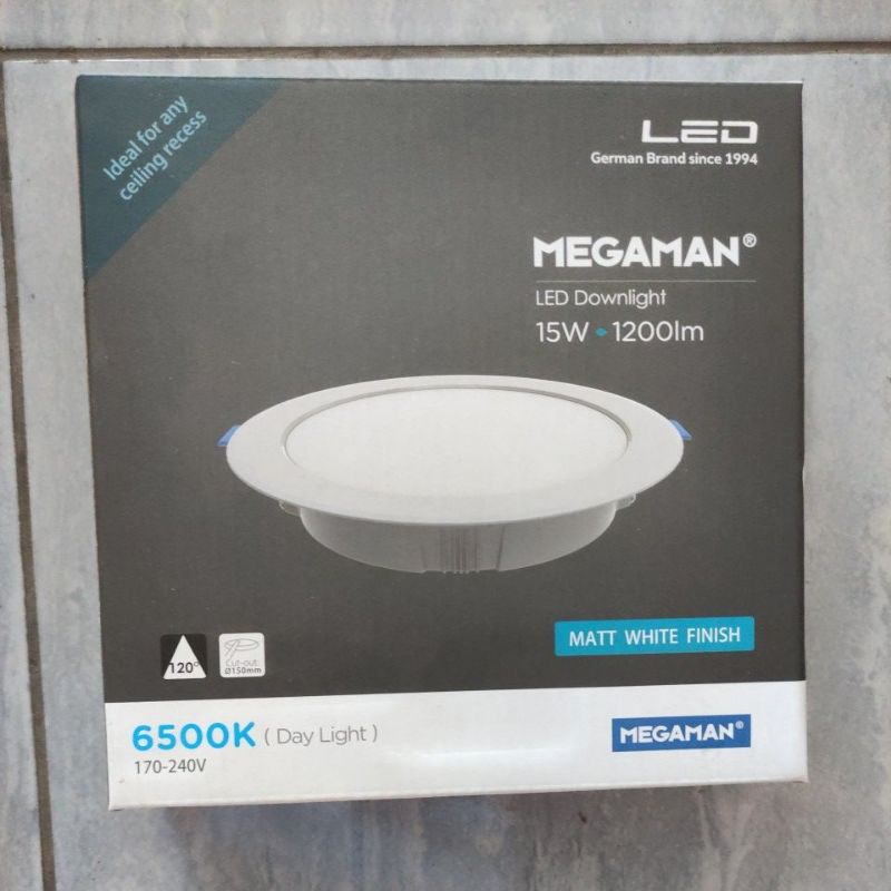 Jual Lampu Downlight Led Panel Megaman 15 Watt MQTL 1119 6500K Cahaya