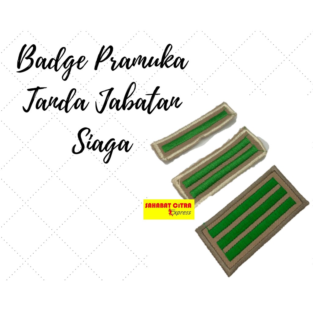 Jual BADGE PRAMUKA TANDA JABATAN SIAGA PENGGALANG PENEGAK Shopee