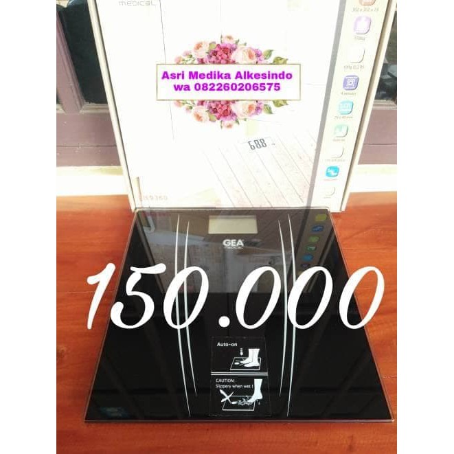 Jual Timbangan Digital Injak Merk Gea Timbangan Badan Motif Black