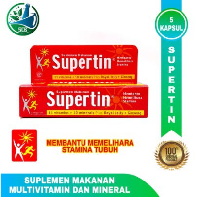 Jual Multivitamin Dan Mineral Supertin Per Strip Isi Kapsul