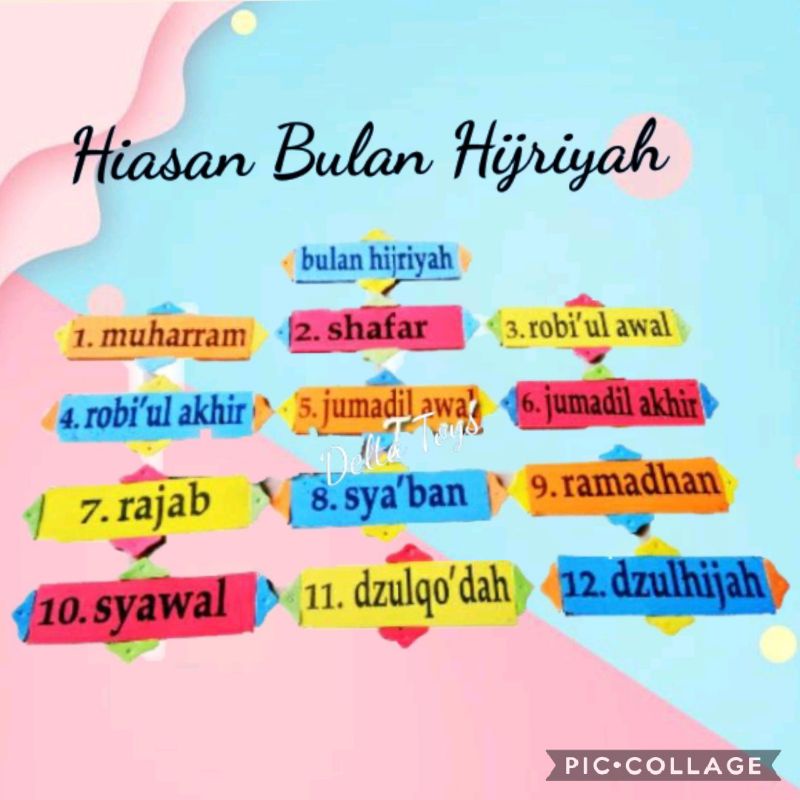 Jual HIASAN GANTUNG RUANG KELAS RUMAH NAMA BULAN HIJRIYAH SEKOLAH