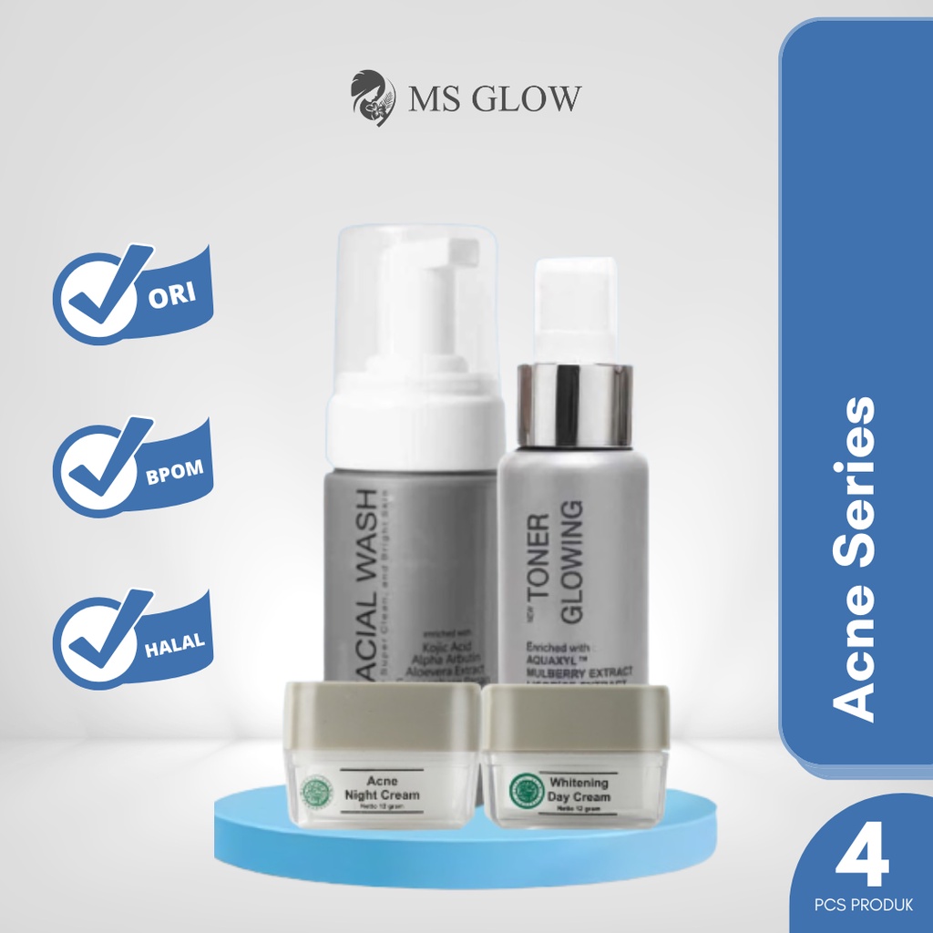 Jual MS Glow Paket Acne Series TANPA DAY TANPA TONER TANPA FACIAL