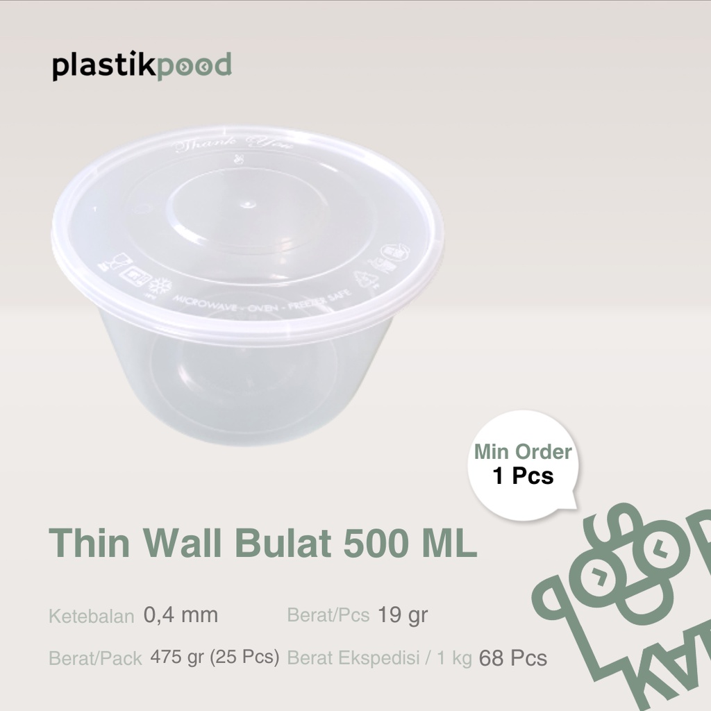 Jual Thinwall Bulat Ml Mangkuk Makan Kolak Puding Pudding Plastik