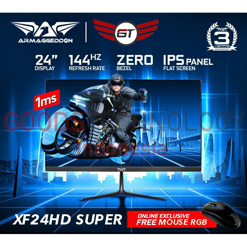 Jual Armaggeddon Pixxel Xtreme XF24HD Super 144Hz 1Ms IPS Gaming