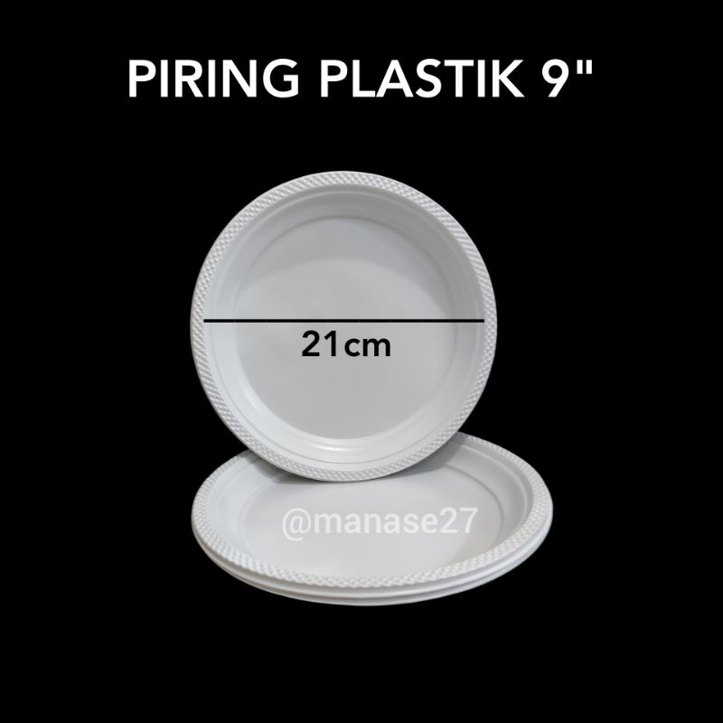 Jual Piring Plastik Putih P L Besar Sekali Pakai Piring Mika Putih