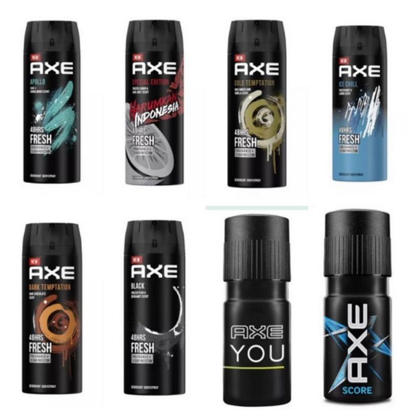 Jual AXE BODY SPRAY DEODORANT 135ML ICE CHILL DARK TEMTATION GOLD