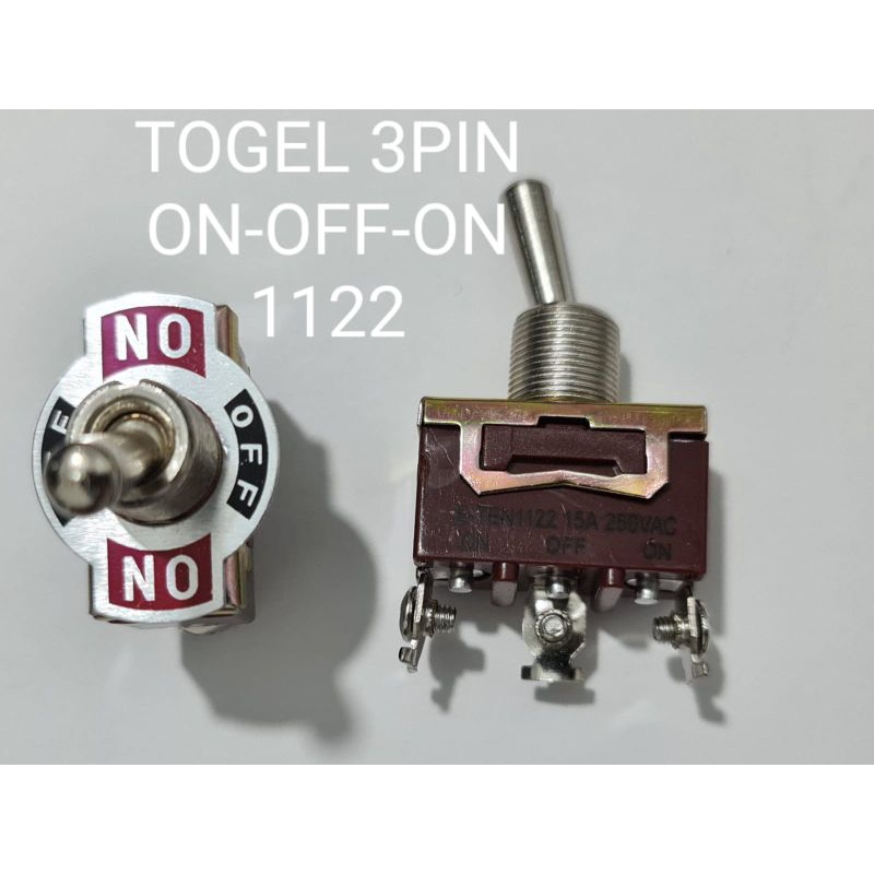 Jual Saklar Toggle 3pin 1122 On Off On Shopee Indonesia