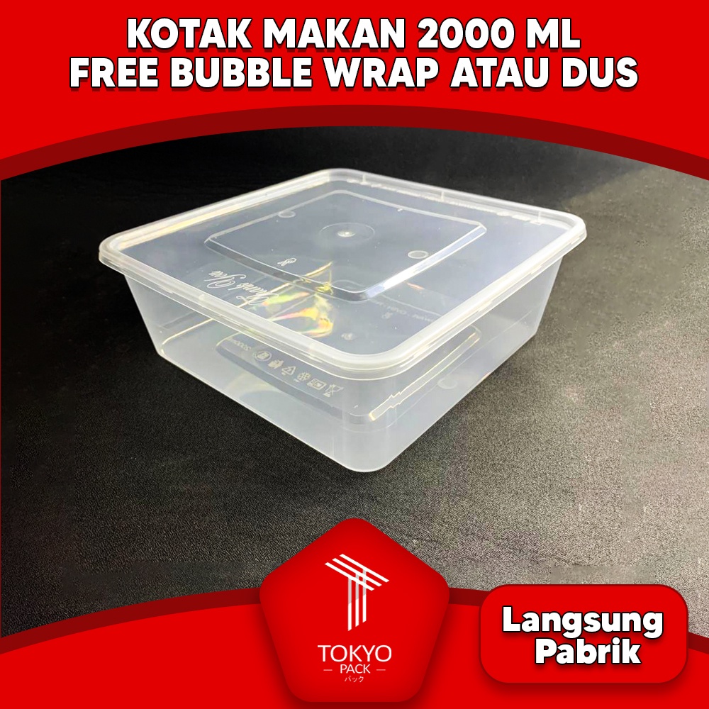 Jual Kotak Makan Plastik Ml Persegi Thinwall Ml Kotak Makan